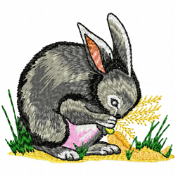 Rabbits Embroidery Design 10